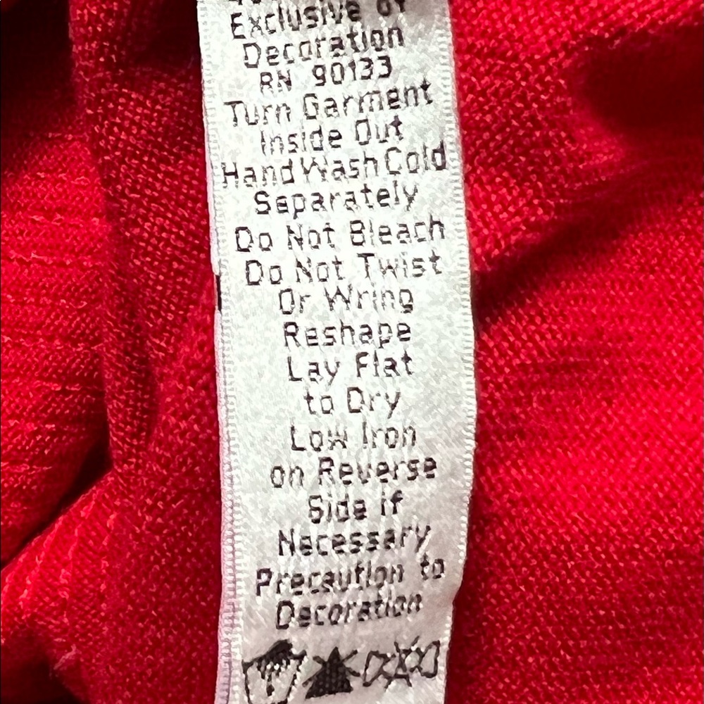 Quacker Factory 1x Red Sequin Zipper Cardigan - image 4